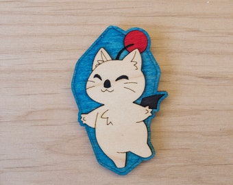 Wood Moogle Pin/Magnet