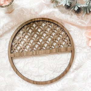 Macrame frame, walnut, wall hanging frame, wood frame for macrame, macrame blanks, macrame half moon, wood decor