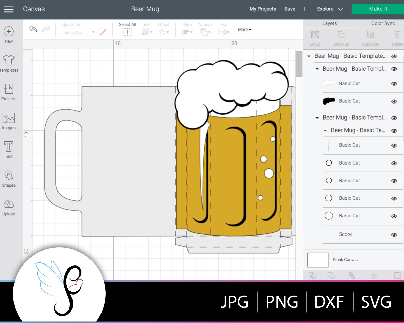 3D Beer Mug Template SVG Fathers Day SVG Etsy Canada
