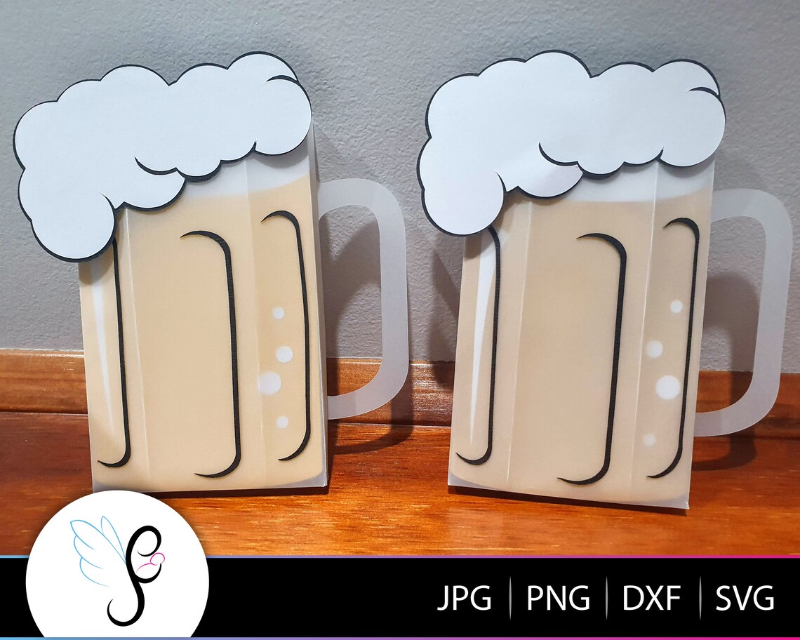 3D Beer Mug Template SVG Fathers Day SVG Etsy Canada