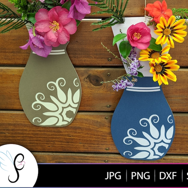 Paper Vase Svg Etsy