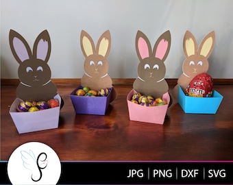 Panier lapin de Pâques SVG - Porte-œufs
