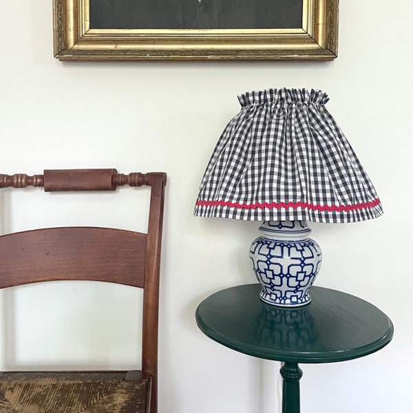 Fabric Lampshade Cover with Ric Rac Trim