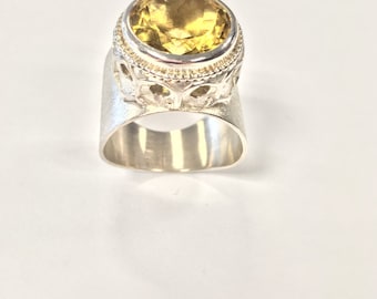 Ring Silber (925) Lemoncitrin