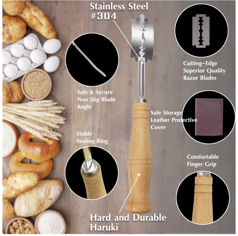 Bread Bakers Lame Slashing Tool Dough Making Cutter with 10 Etsy