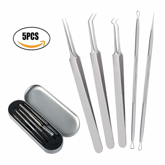 Blackhead Remover Tweezers Acne Removal Kit Blemish Splinter Etsy