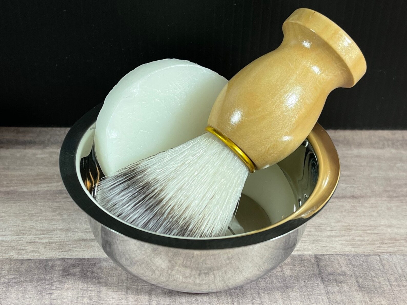 Stainless Steel Shaving Mug Bowl Men's Shave Soap cake Cup Etsy