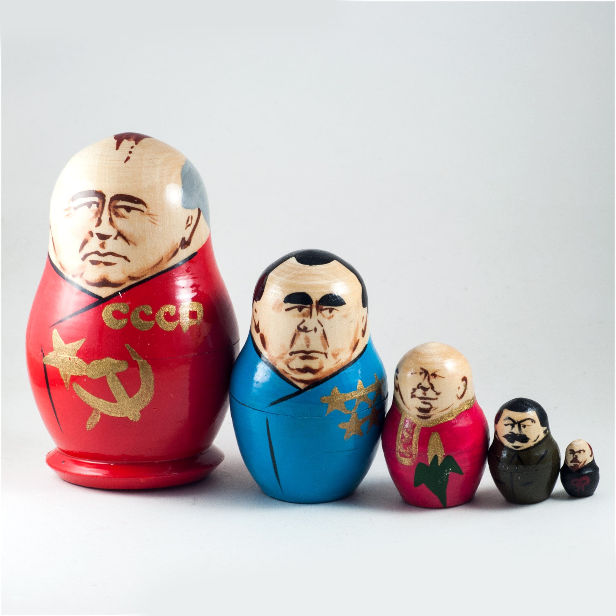 Gorbachev Nesting Doll Russian President Nesting Doll Etsy