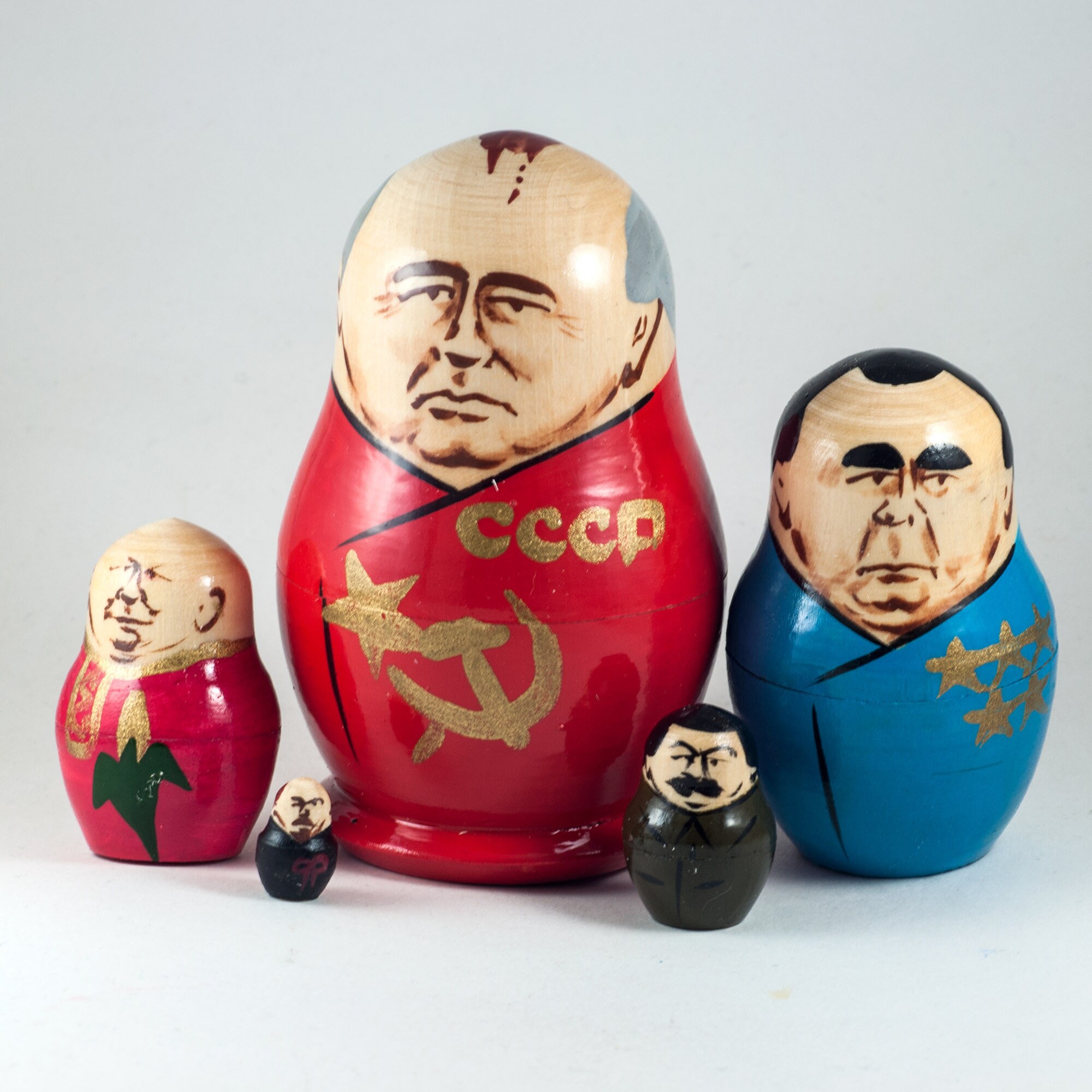 Gorbachev Nesting Doll Russian President Nesting Doll Etsy
