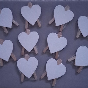 10 Stück kleine Herz - Staffelei 8x10cm aus Holz Tischdekoration Hochzeit Tischdeko