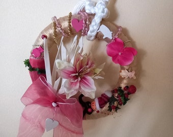 fancy door wreath for New Year's Eve New Year's Eve wreath decoration 35 x 95 cm