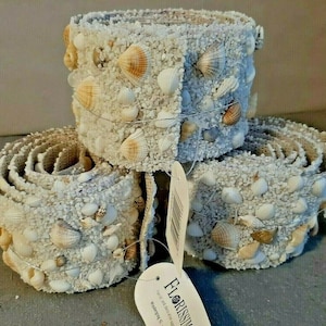 Muschelband mit kleinen Muscheln Steine 3 x 1m = 3m neu