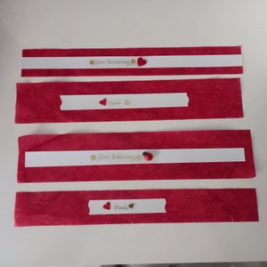 4 Stück Deko Wunschbanderolen Basteln Dekorieren Papier 29cm