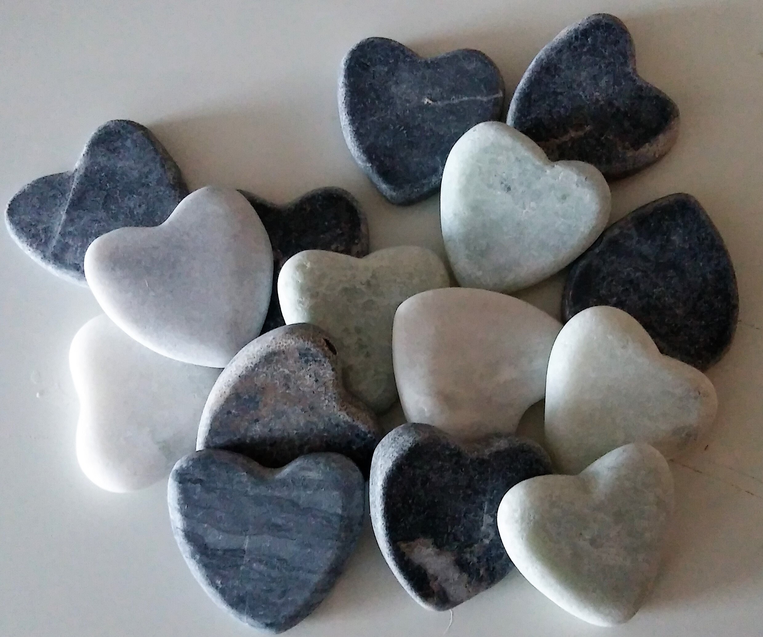 30 Decorative Stone Hearts Marbled Hearts of Stone 4 cm Etsy