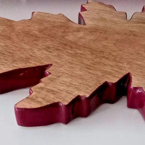 großes Ahornblatt aus Holz 34,4cm x 29cm x 2cm tolle Dekoration Herbst Tisch