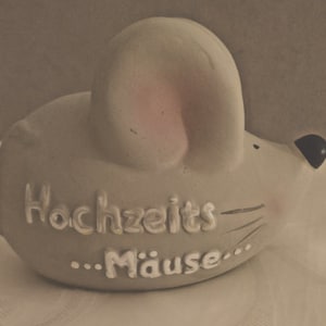 Spardose Hochzeit Maus " Mäuse " 13x9x7,5cm Geld verschenken Geldgeschenk Maus