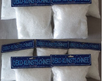 1 kg Deko Kunstschnee - 10 Beutel a 100g Basteln und Dekorieren Weihnachten neu