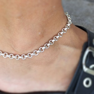 Chunky Silver rolo chain Anklet