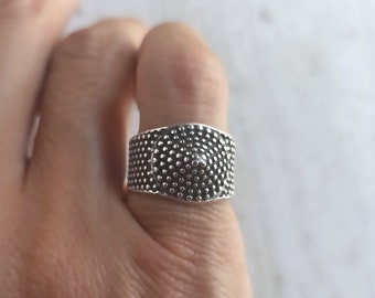 Anello da mignolo placcato in argento sterling massiccio - Design regolabile