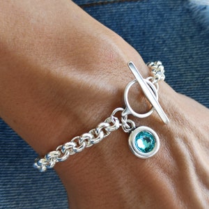 Swarovski Silver Rolo Chain Bracelet