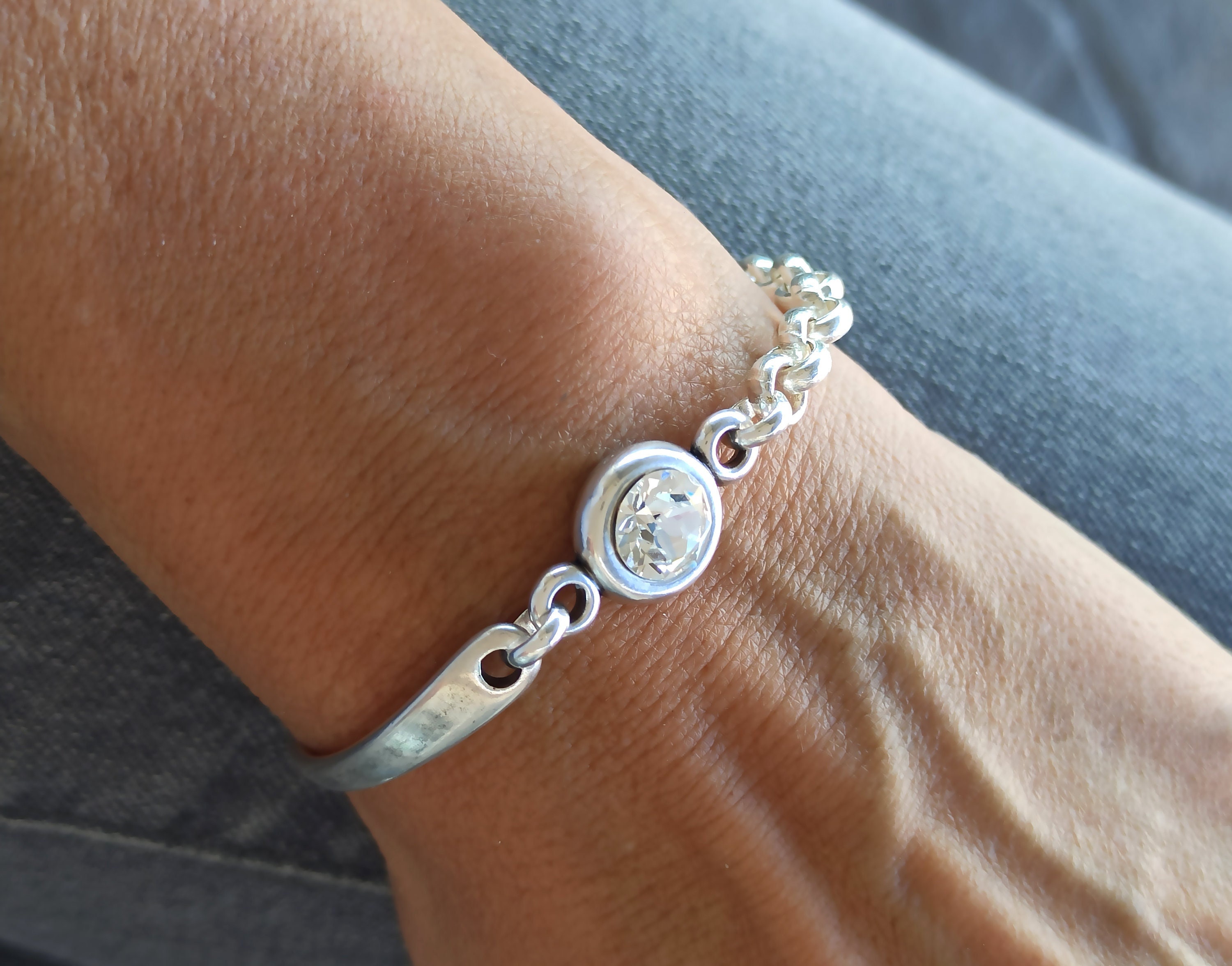Swarovski Birthstone Bracelet: Rolo Chain