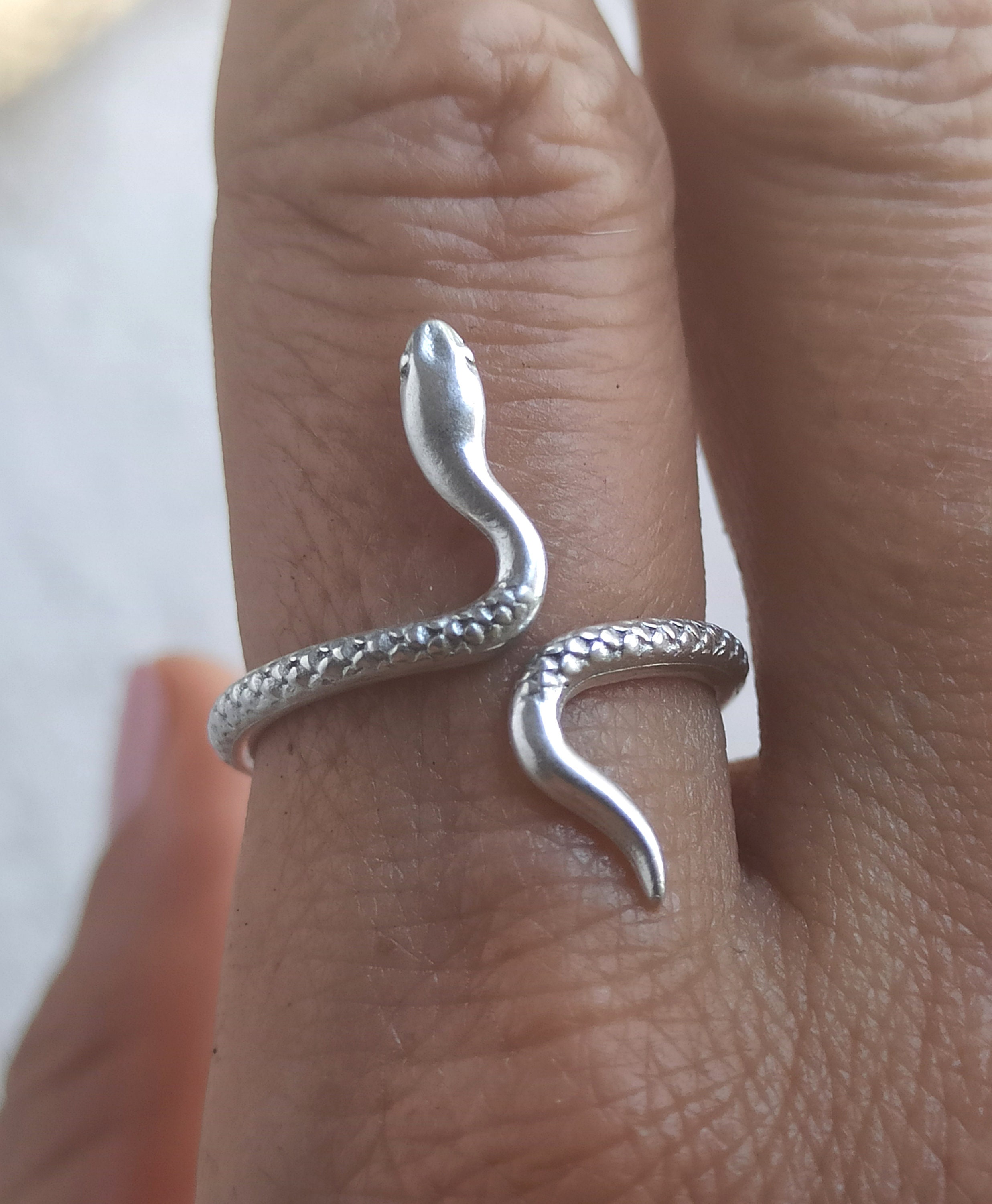 Silver Snake Ring - Etsy