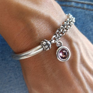 Swarovski silver bracelet, zamak bracelet