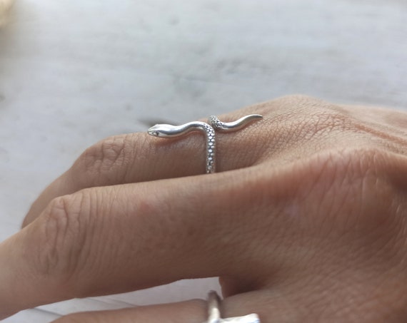 Silver Snake Ring - Etsy