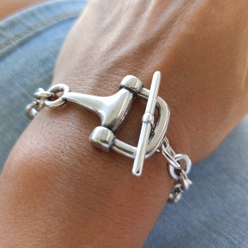 Caribbean Hook Sterling Silver Bracelet/ Vieques Fisherman Bracelet by Isla  Oddball Handmade Jewelry in Solid .925 Silver 10mm, 6mm and 4mm 