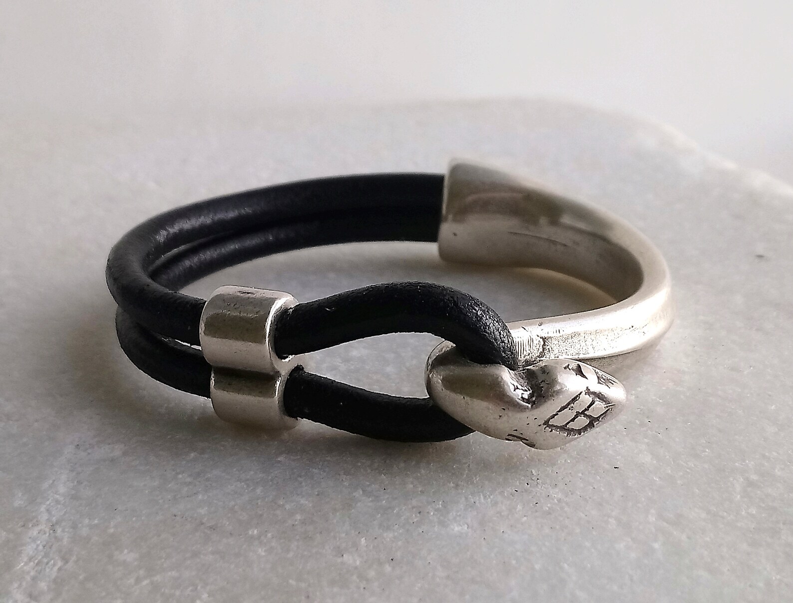 Snake Leather Bracelet Snake Half Cuff Gift for Women Etsy