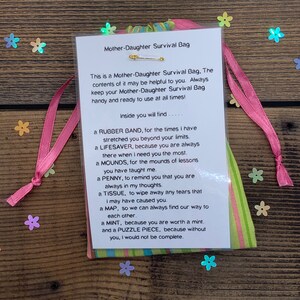 Mother Daughter Survival Bag, Heartfelt Gift
