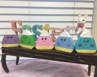 Candy Corn, Wooden,  Easter Decoration, Easter Gift