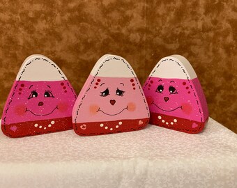 Candy Corn, Wooden, Valentines Day Decor