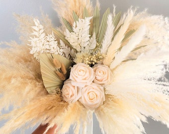 Boho Wedding Bouquet Boho Bridal Boho bouquet Dried Flower Wedding Bouquet Bridesmaid Bouquet Boutonniere, Bridesmaid Bouquet, Wedding Decor