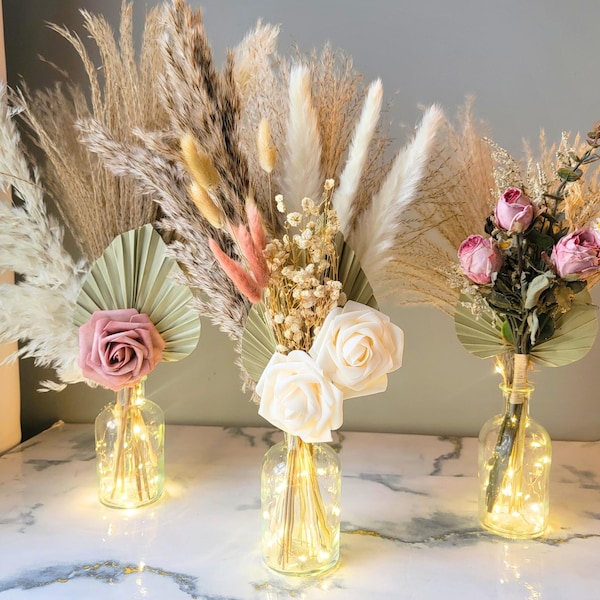 Pampas Grass Bridal Shower Centerpieces, Baptism Decor, Wedding Decor birthday party decor, Engagement Decor, Salon Decor, Baby Shower Decor