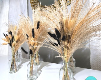 Black and Beige Centerpieces, Bunny Tails, Boho Baby Shower Decor, Baptism Decor, Rustic Party Decor, Birthday Decor, Party Table Decor,