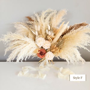 Rust Terracotta  Wedding Bouquet, Boho Wedding Bouquet, Bridal Bouquet, Bridesmaid Bouquet, Wedding Flowers, Dried Bouquet, Rustic bouquet