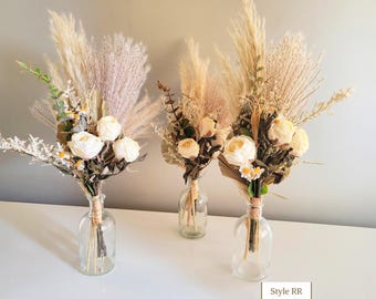 Cream Pampas Centerpiece Set 4, 6, 12 Floral Boho Wedding Centerpieces Baby Shower Bridal Bouquet Rehearsal Dinner Quinceañera Dinner