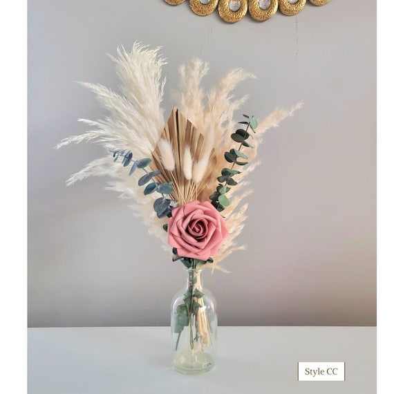 110 Pièces Pampas Séchées Naturelles – Déco Bohème Pour Mariage, Maison, Table & Vase – Eucalyptus & Herbes
