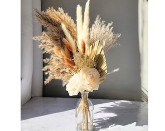 Affordable Wedding & Event Centerpieces Set 4, 6, 12 including Pampas with Vase, Rustic Wedding Decor, Event Decor, Party Decor, Baby Shower