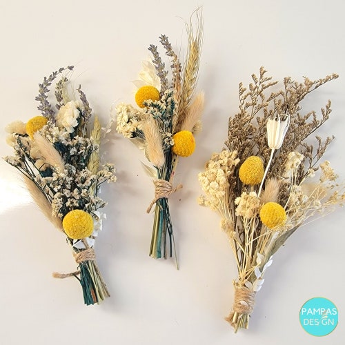 Dried Flower Bouquets Miniature Dried Wildflower Bouquets Boho Decor Bridal Bouquet Wedding Decor Preserved Flowers for Bud Vase Cake Topper