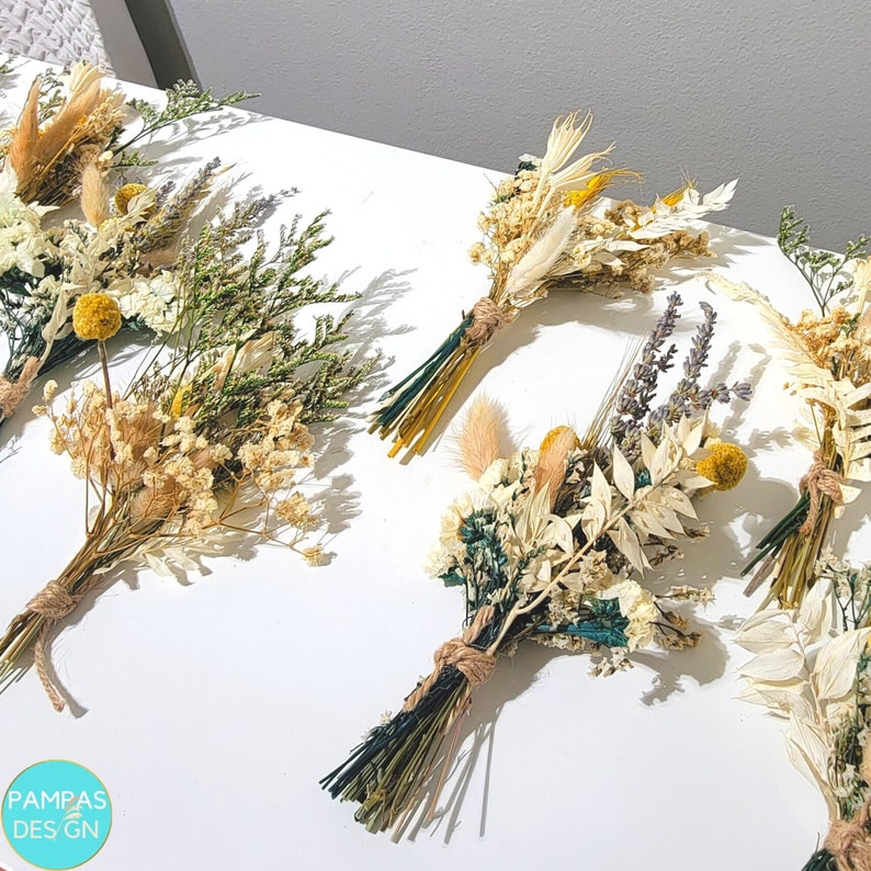 Dried Flower Bouquets Miniature Dried Wildflower Bouquets Etsy