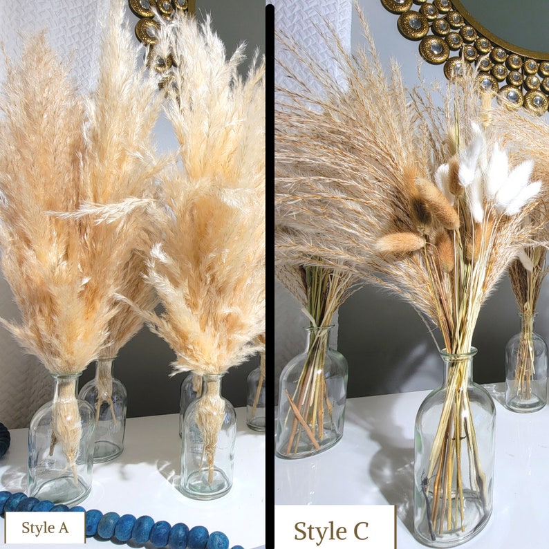 Pampas Grass Bridal Shower Centerpieces, Baptism Decor, Wedding Decor birthday party decor, Engagement Decor, Salon Decor, Baby Shower Decor image 8