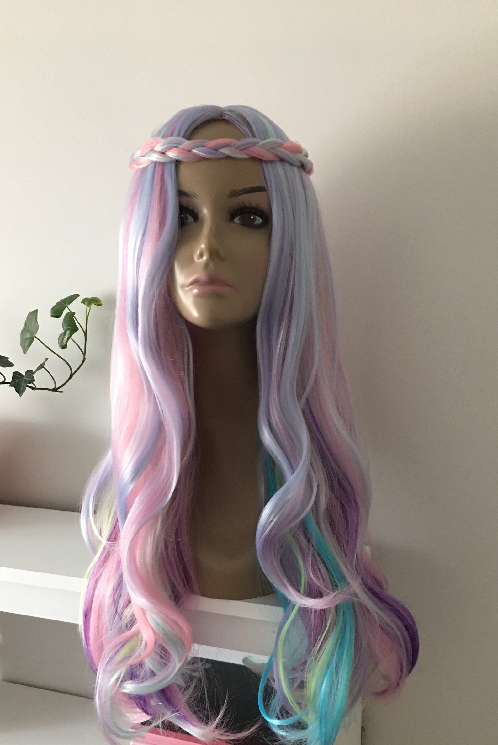 Pastel Rainbow 27 Inch Synthetic Wig Etsy