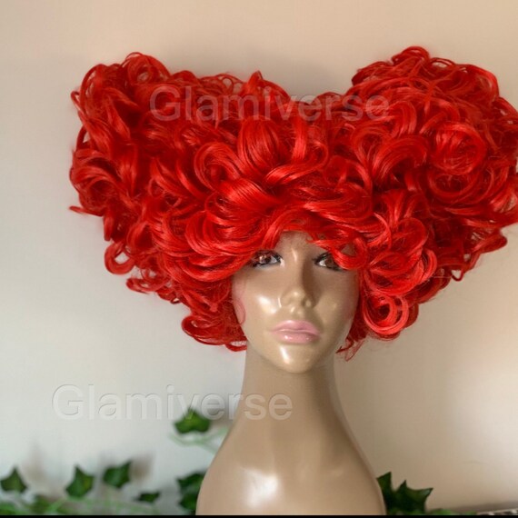 Red Heart Style Synthetic Wig - Etsy