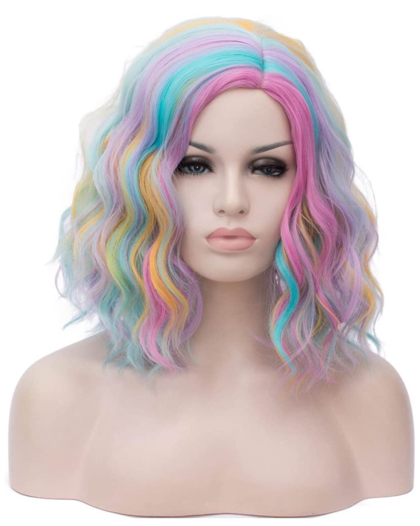 Pastel Rainbow 14 inch synthetic wig Etsy