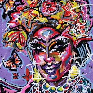 Crystal Methyd from Rupauls Drag Race - A4 or A3 print of my original acrylic portrait painting