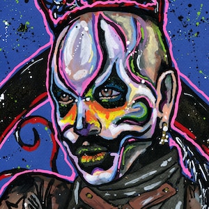 DAHLI A4 or A3 print of my original acrylic portrait painting image 1