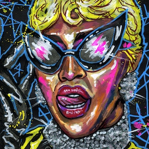 Trinity K Bonet from Rupauls Drag Race - A4 or A3 print of my original acrylic portrait painting