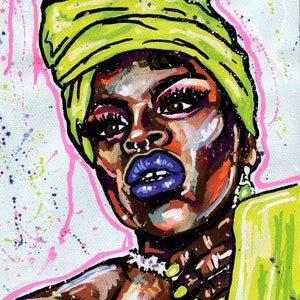 Luxx Noir London from Rupauls Drag Race- A4 or A3 print of my original acrylic portrait painting